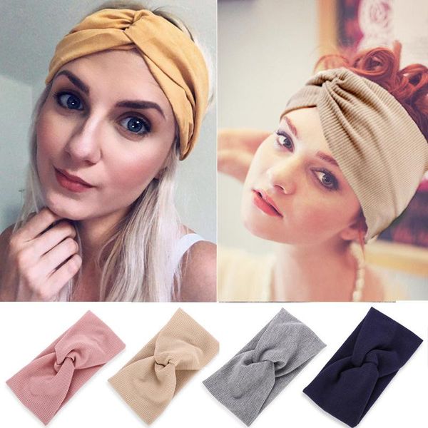 

hair accessories [xwen] women girls knitted hairband threaded cotton cross band elastic headband fashion wea0035