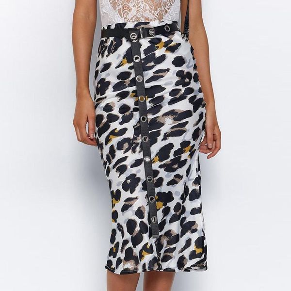 

skirts cocktail beach fashion leopard print high waist women bodycon mid-calf skirt, Black
