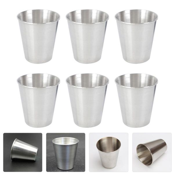 

mugs 6pcs stainless steel cups bar home portable water