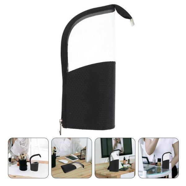 

eyebrow tools & stencils travel makeup brush bag set holder foundation brushes organizer