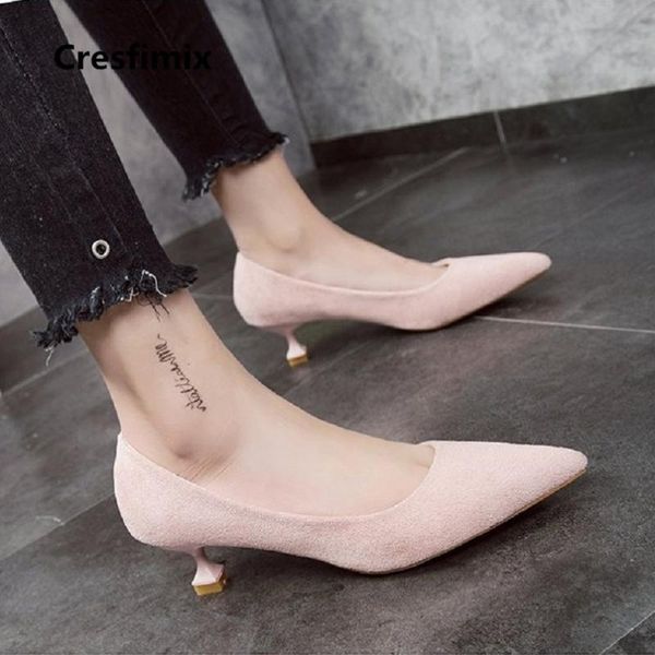 

dress shoes cresfimix femmes talons hauts women cute classic black pu leather office lady cool medium heel comfortable a2959