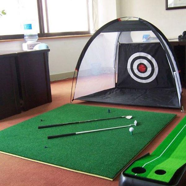 

golf training aids foldable hitting cage indoor outdoor sports swing trainer chipping net backyard garden grassland