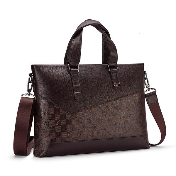

briefcases leather business shoulder bag notebook hand fashion briefcase high-end work travel