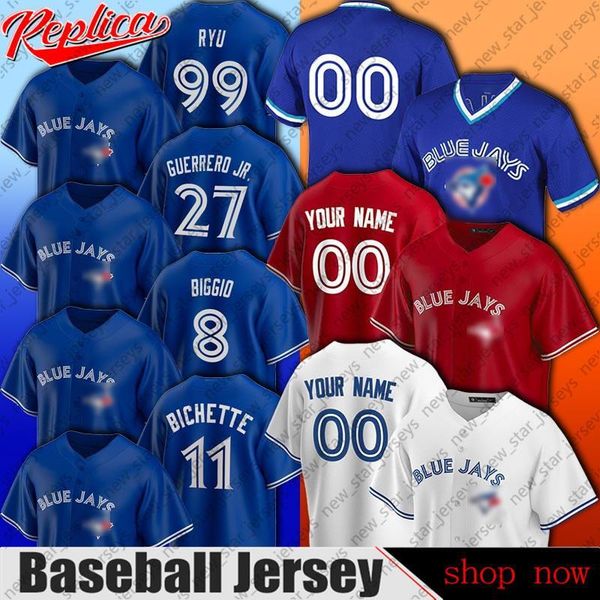 

toronto blue baseball jays jersey vladimir guerrero jr. jerseys hyun-jin ryu carter shaw biggio jersey bo bichette roberto alomar jerseys, Blue;black