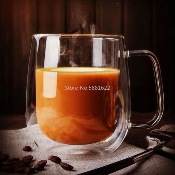 

heat-resistant double wall glass cup beer coffee cup handmade creative beer mug whiskey glass cups drinkware