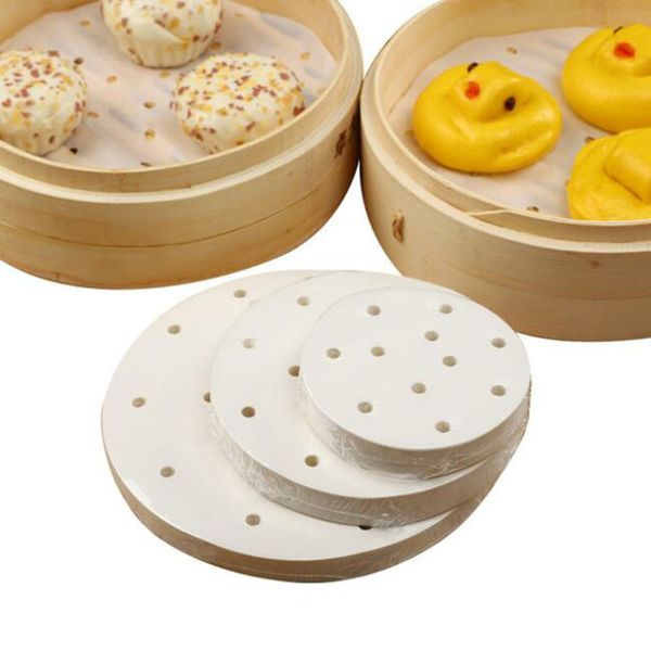 10 polegadas de papel de cozimento prático steamer de bambu dim sum papel non stick restaurante cozinha sob vapor esteira 2000pcs