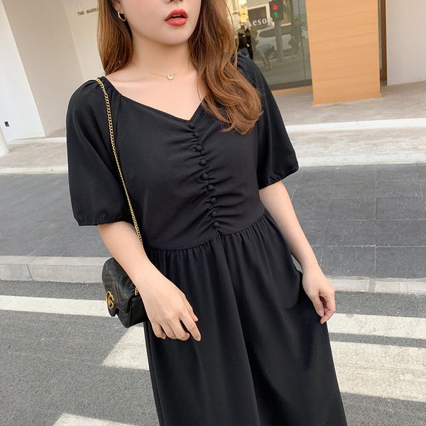 

new fashion single summer style fairy wind short sleeve dress 2327 6453, Black;gray