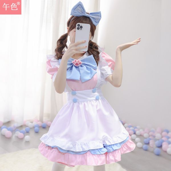 

luxury casual dresses big maid pink and blue super lolita dr's big guy cute student girl drs, Black;gray