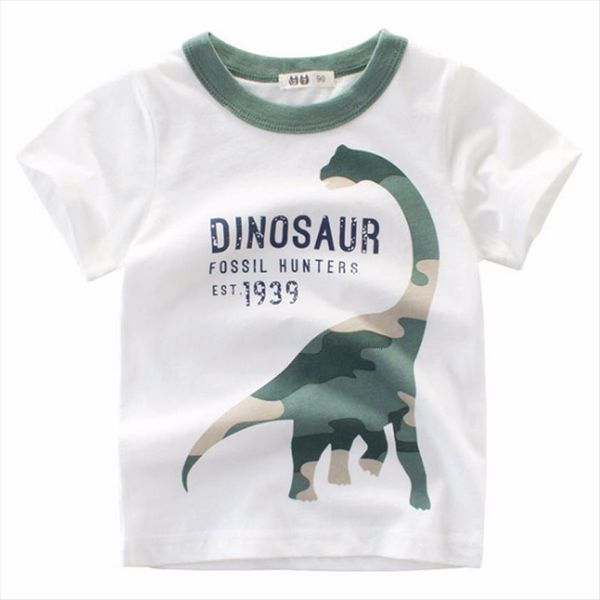 

boys t shirt summer kids child clothes baby dinosaur short sleeve fashion clothing for children toddler boy 1 8, Blue