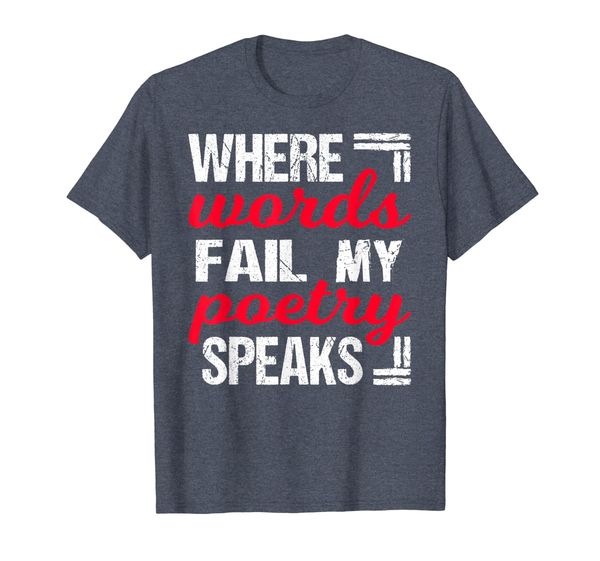 

Reading Writing Gift Shirt for Poetry Slam Writers Poets, Mainly pictures