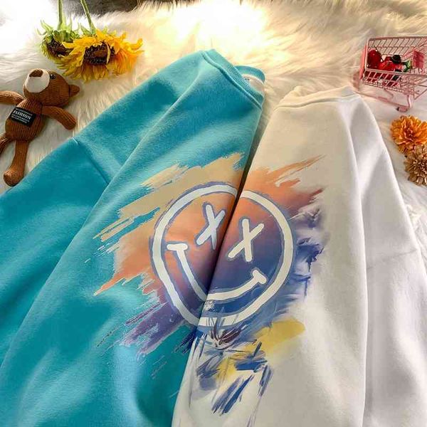 

couple's sweater women's 2021 new spring and autumn loose ins lazy wind korean fried street salt coat, Black