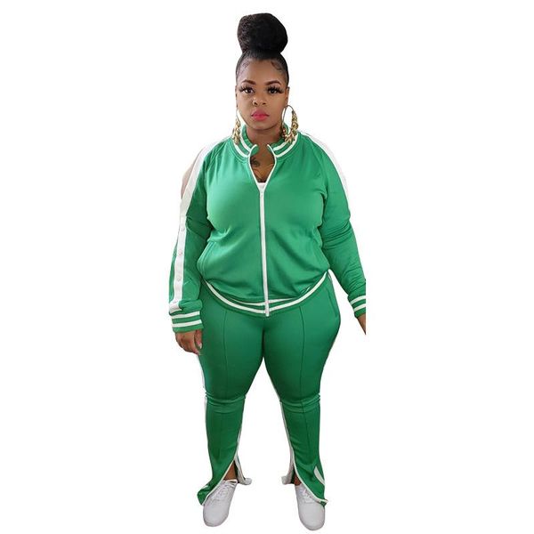 

plus size tracksuits women tracksuit 2 piece set and pants sets 5xl clothing fall 2021 outfits conjuntos, Black