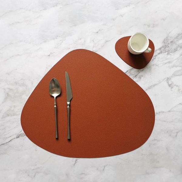 

mats & pads non-slip placemat heat insulation oilproof table mat pu leather