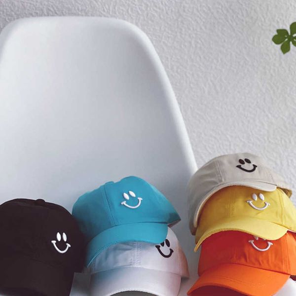 

spring arrival girls fashion smile hats kids korean design 210528, Yellow