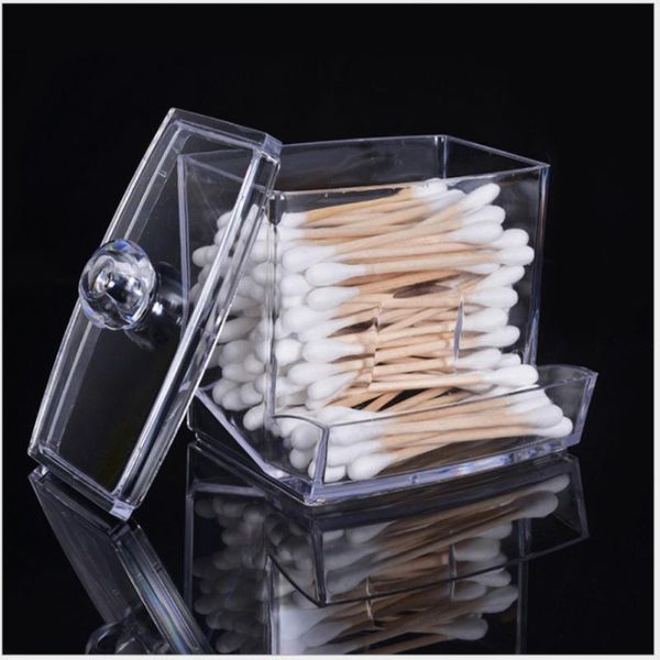 

storage boxes & bins money acrylic cotton swab box makeup remover crystal household plastic jewelry