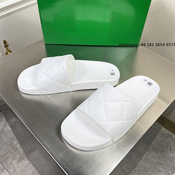 

fashionable luxury fashion designer sand slippers flat bottom comfortable brand women men's casual summer wide soled sandals with box a, Black