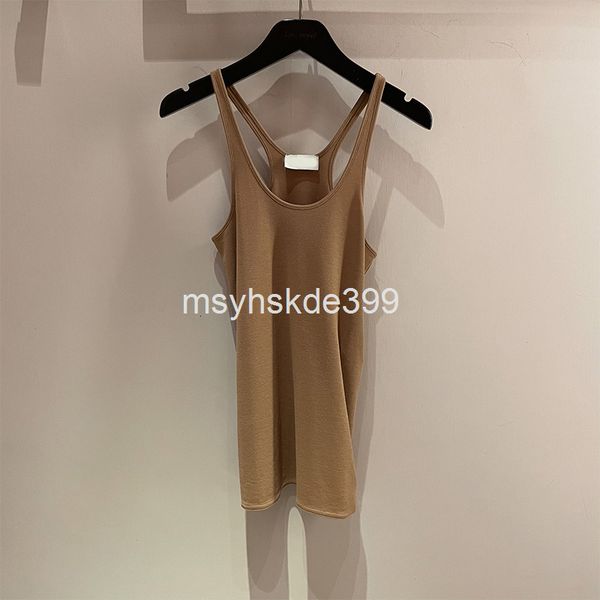 

women's tanks & camis niche design spring and summer solid color slim suspender vest large round neck fashion, White