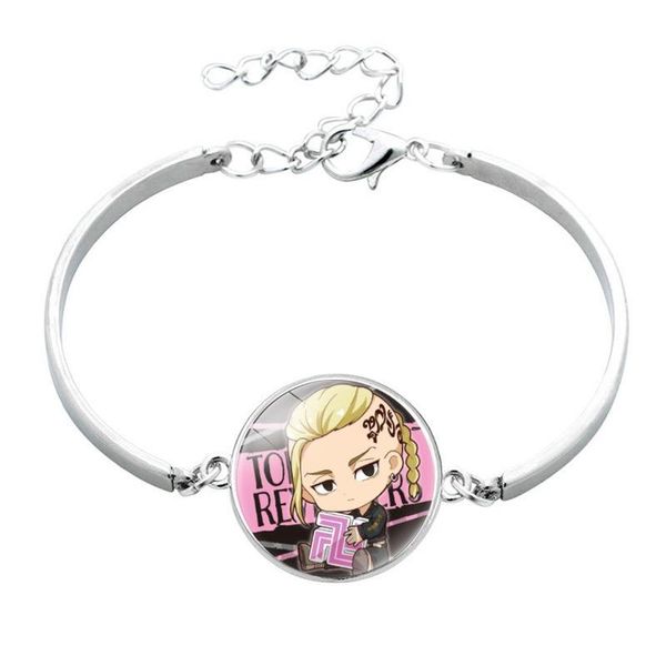 

tennis wholesale 5 pcs 2021 tokyo revengers bracelets japanese anime figues glass embellished hand accessories for women jewelry gifts, Golden;silver