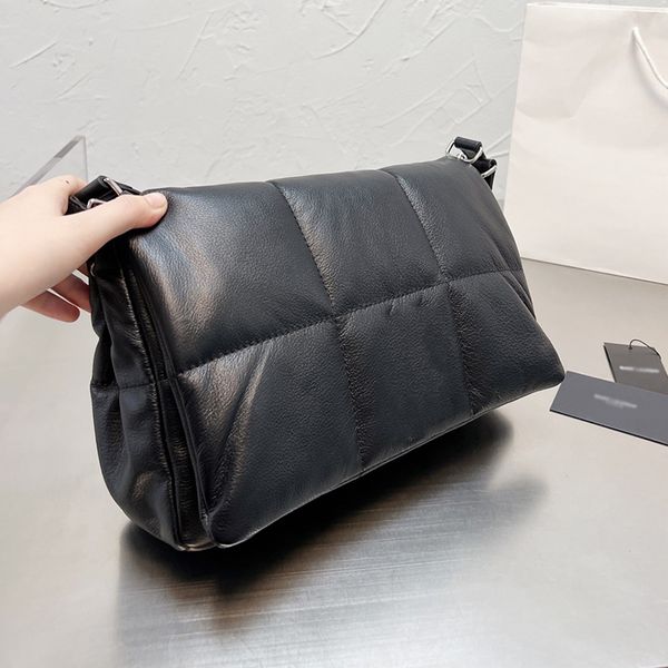 

designer women large messenger crossbody bag luxurys designers bags paris brand bread cowhide genuine leather shoulder handbags winter plaid