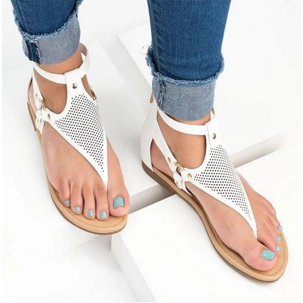 

women's sandals casual rome solid hollow out open toe zipper sandals flat with shoes soft beach female leisure 35-43, Black