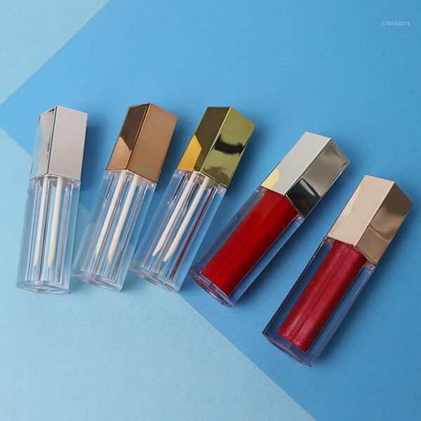 

storage bottles & jars 5ml empty cosmetic lipstick tube, gold/siler/rose gold makeup tool lip gloss bottle, transparent container