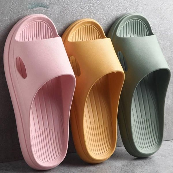 

slippers women home slipper indoor bathroom bedroom light durable floor flip flops solid color soft non-slip sandals slides, Black