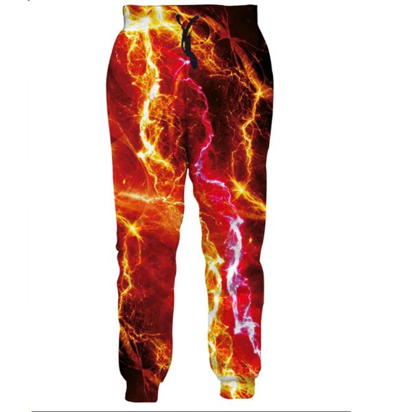 Chama vermelha 3d global impressa sweatpants harajuku moda unisex calças hip-hop casual jogging calça