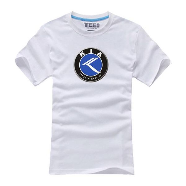 

men's t-shirts summer for kia logo t shirt cotton casual short-sleeved t-shirt, White;black