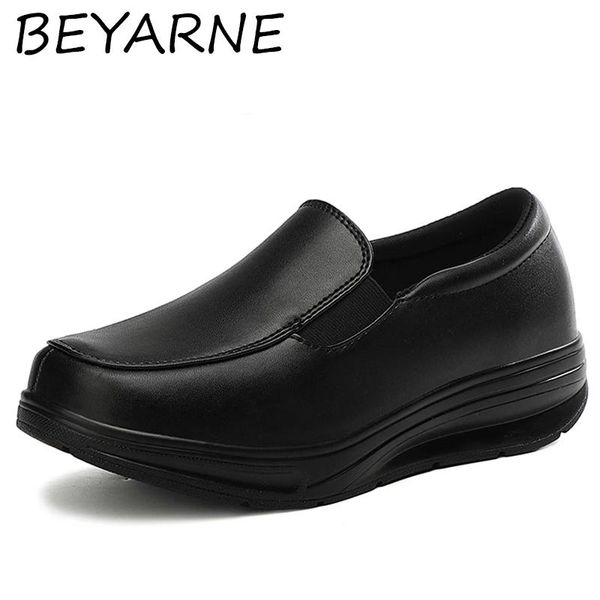 

beyarne moccasins woman work walking wedge shoes shake shoes, Black