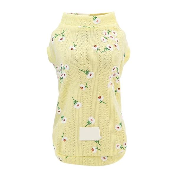

cat costumes winter pet clothes home daisy vest bottom shirt dog coat printed jacket leisure wear for small medium