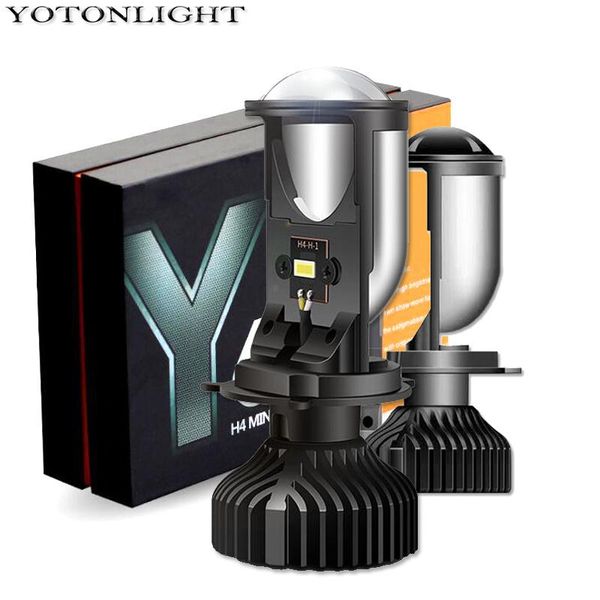 

car headlights yotonlight mini bi led projector lens h4 headlight bulbs luces 20000lm 9003 canbus 90w hi/lo beam automotivo 12v 6000k