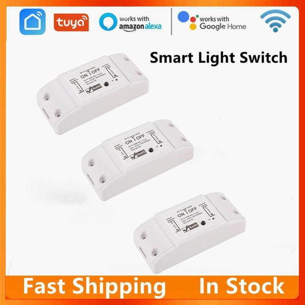 

smart home control diy wifi light switch universal breaker timer tuya/smart life app wireless remote works with alexa google