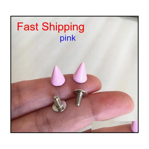 

100 set metal rivet stud spikes,7*10mm colored metal screw back rivet,cone spikes,diy lea jlllqo dh_garden, Silver
