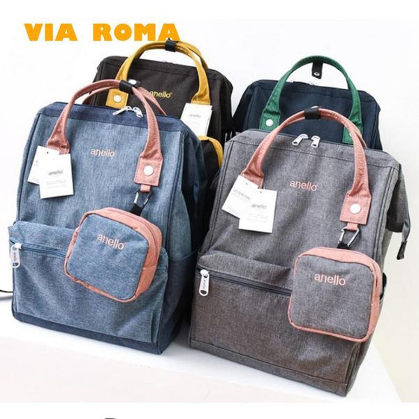 

backpack japan anello teenagers students backpacks women double shoulder bag 14.15inch lapwaterproof rucksack