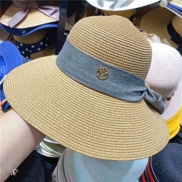 

straw children's summer french m-standard bow grass weaving elegant beach hat eaves hollow mesh flat hat, Yellow