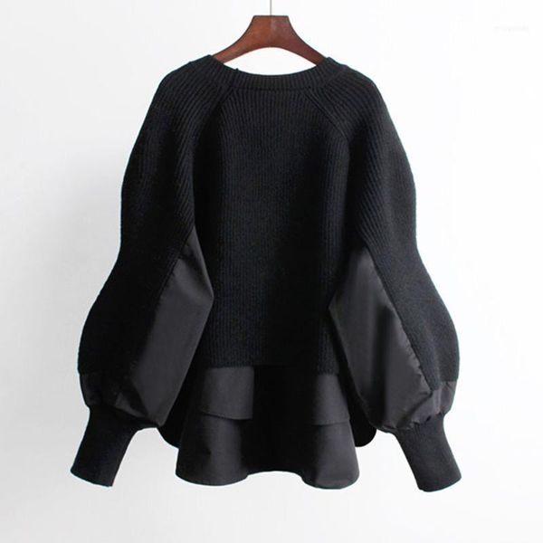 

women's sweaters 2021 autumn and winter the loose pullover sweater women jacket long sleeve mid-length sweater1, White;black