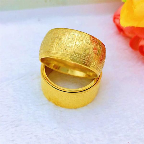 

cluster rings exquisite sand 14k gold ring for men wedding engagement anniversary jewelry charms yellow words pattern hand gifts, Golden;silver