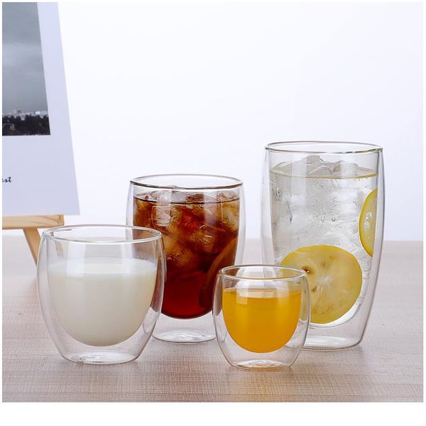 

1 pcs water bottle coffee cup set heat-resistant double wall glass cup beer handmade beer mug tea whiskey gl jllcxb