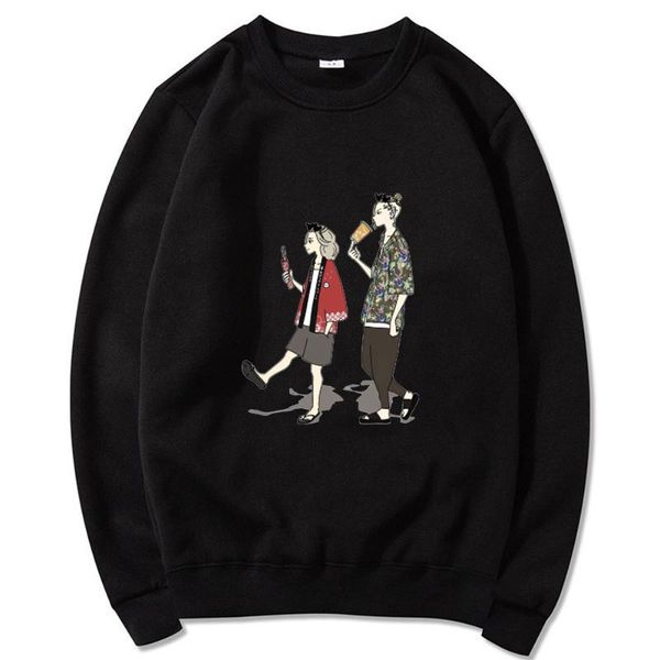 

men's hoodies & sweatshirts style tokyo revengers couple tracksuits oversize clothes four seasons loose daily funny fashion str, Black
