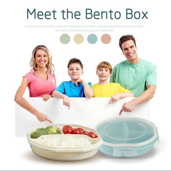 

dinnerware sets # lunch box children's bento leak-proof 3 compartment reusable storage