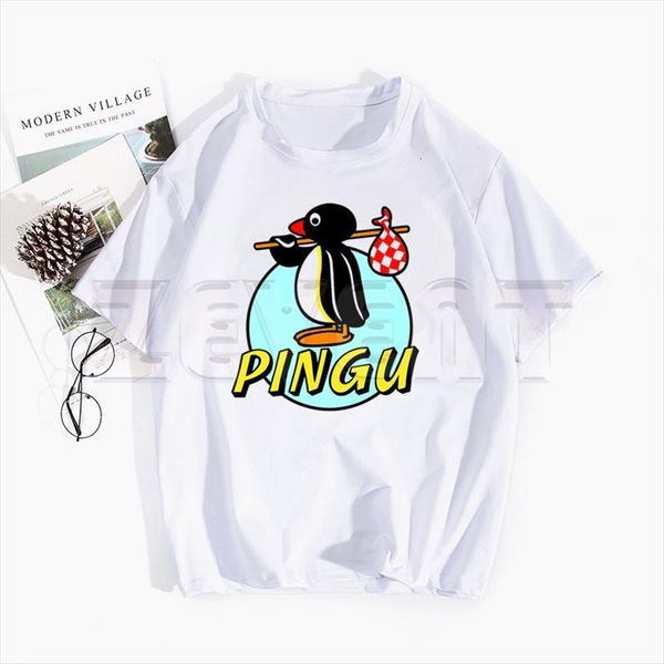 

noot pingu meme and women men t shirts short sleeve hip hop rock shirt punk summer, White;black