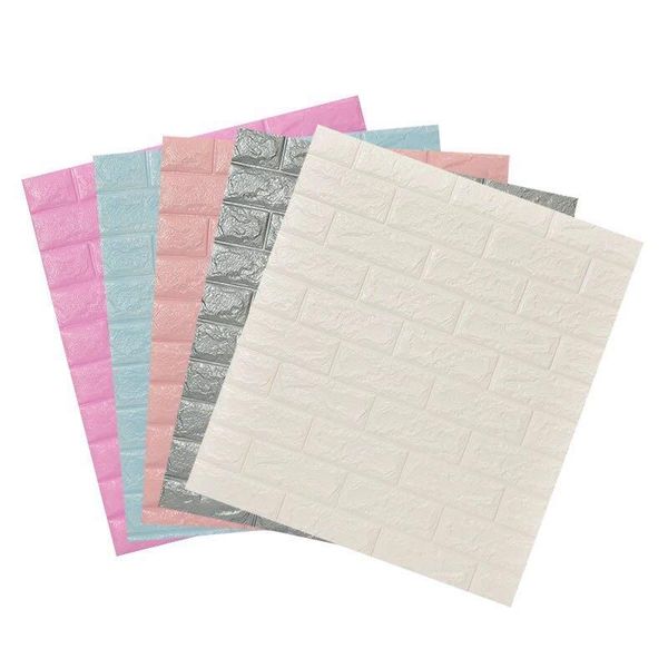 

wallpapers plastic pe foam 3d wallpaper embossed brick stone diy black