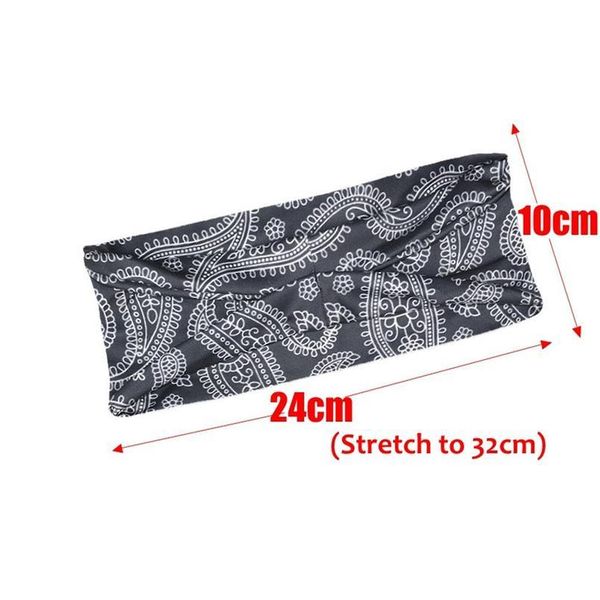 

yoga elastic hair bands sweat absorbing sports headband gym anti-slip slim for fitness fashion turban leopard pattern sw jlltft