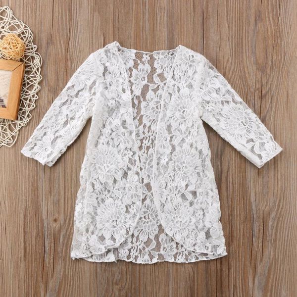 

fashion kids baby girls lace floral sunscreen rashguard beach dress children swimwear cover up clothes outerwear, White;black