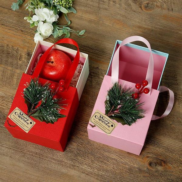 

new christmas apple packing box christmas fruit candy gift box packaging bags gift