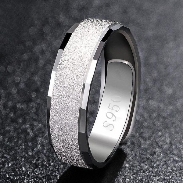 

cluster rings classic trendy s925 silver men's ring fashion wedding band engagement party gifts open finger male jewelry, Golden;silver