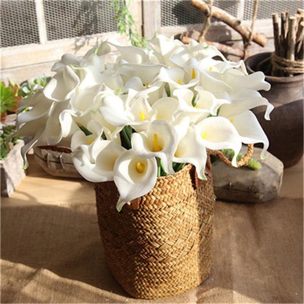 

decorative flowers & wreaths 5/10/30pcs pu calla lily flower bouquets artificial for wedding birthday party decoration fake home table decor