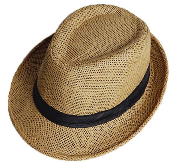 2021 Мужчины Женщины Шляпа Дети Дети Соломенные Шляпы Cap Мягкие Федоры Панама Рянь Шляпы Открытый Стинго Brim Caps Весенний Летний Пляж