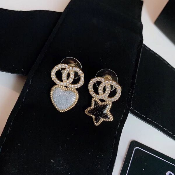 

designer earrings jewellerysmall fragrance sweet temperament love star earrings niche design ins new earrings o4yi, Silver