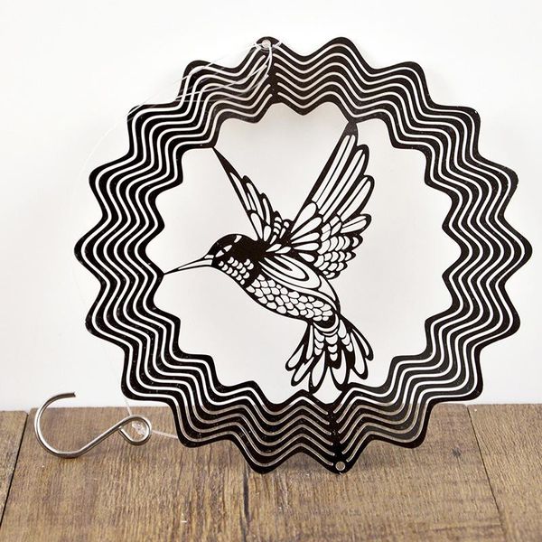 

decorative objects & figurines hummingbird wind spinner metal garden window trees courtyard decoration chimes hanging decorations 15.24x15.2